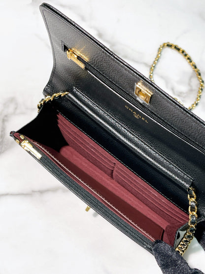 CHANEL CLASSIC WOC, Black/Gold