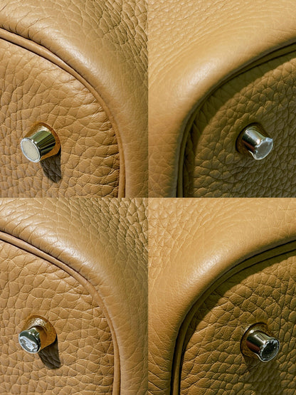 HERMES PICOTIN LOCK 22, Biscuit/Gold