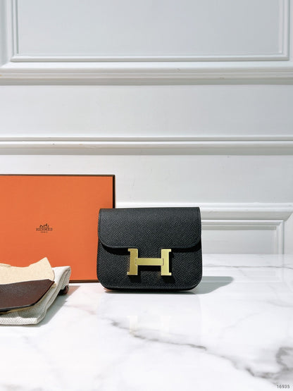 HERMES CONSTANCE SLIM, Noir/Gold