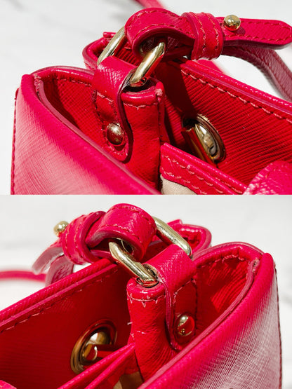 FERRAGAMO SHOULDER BAG, Red/Gold