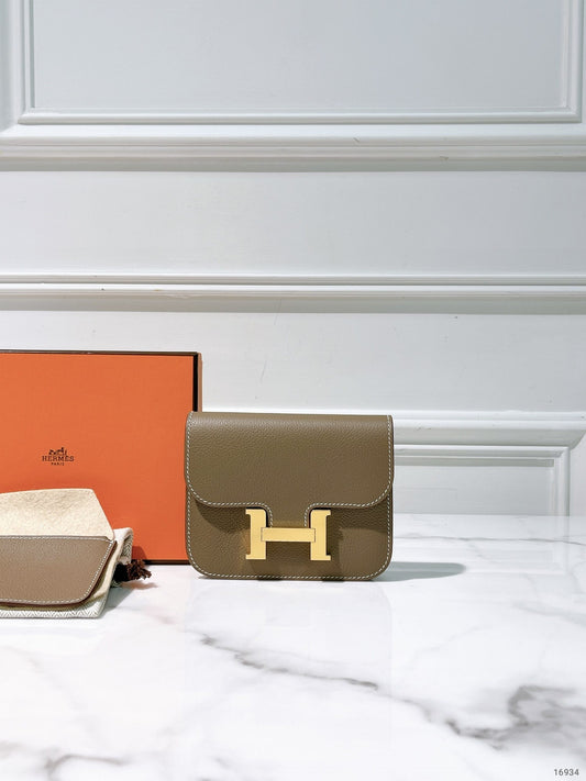 HERMES CONSTANCE SLIM, Etoupe/Gold