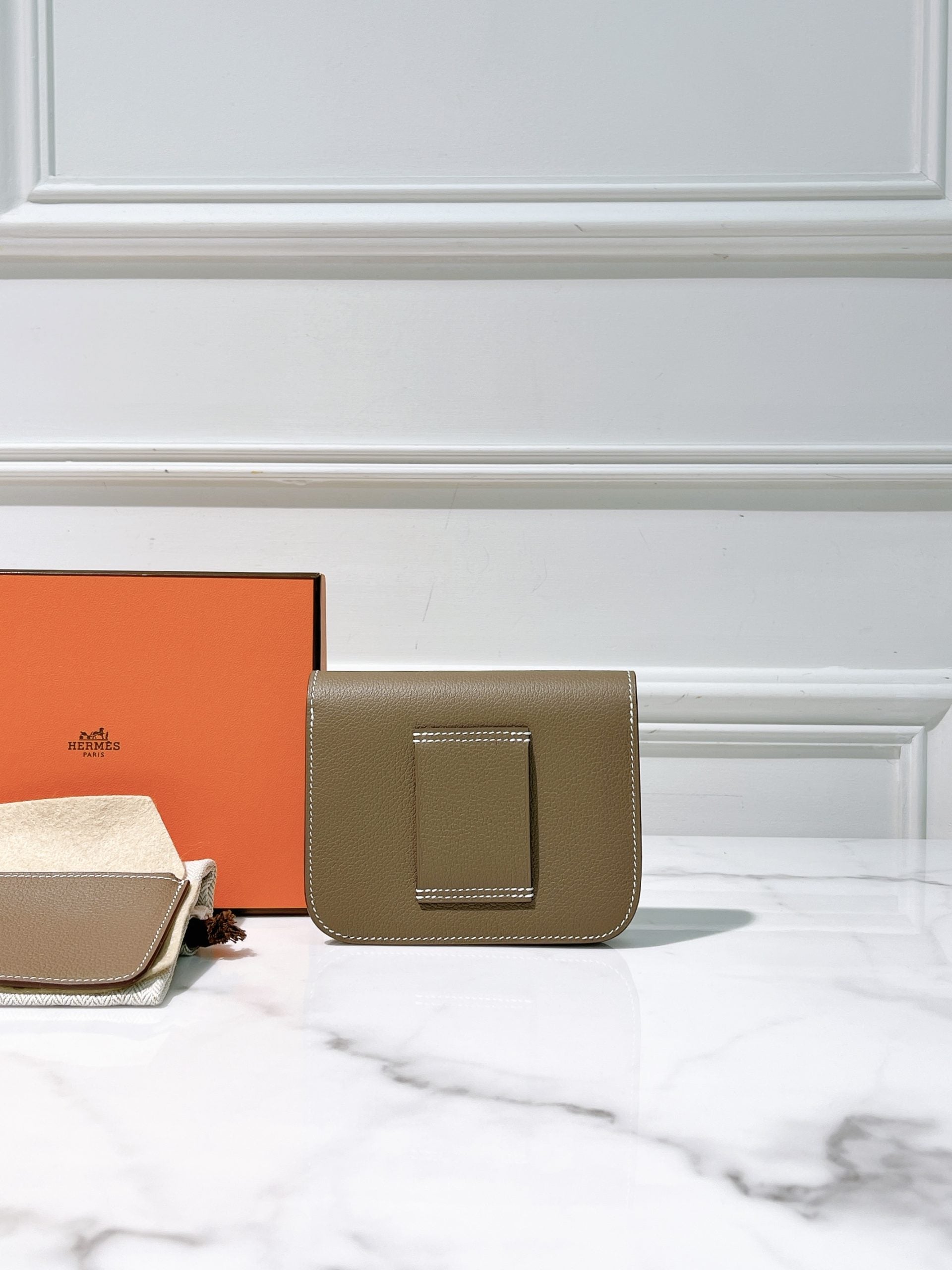 HERMES CONSTANCE SLIM, Etoupe/Gold