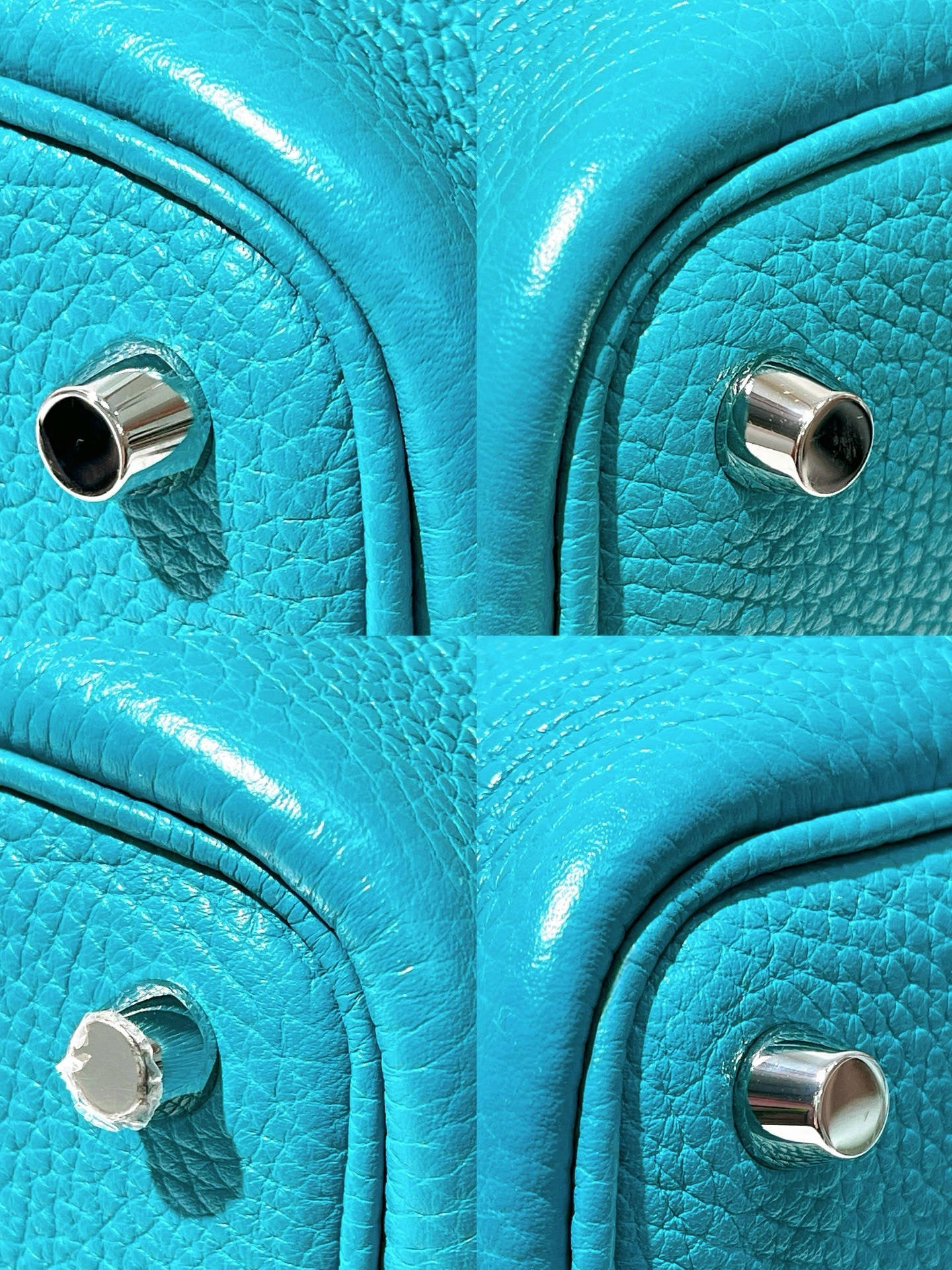 HERMES PICOTIN 18, Bleu Paon/Silver