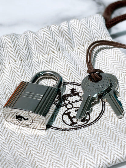 HERMES PICOTIN 18, Bleu Paon/Silver