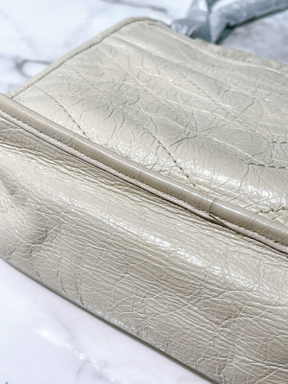 YSL MEDIUM NIKI, White/Silver