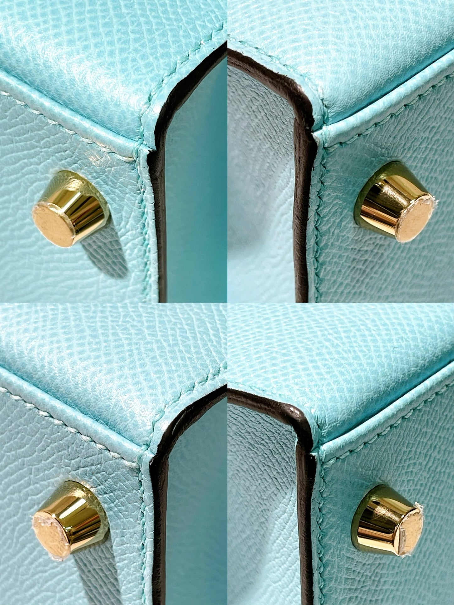 HERMES KELLY 28, Bleu Atoll/Silver