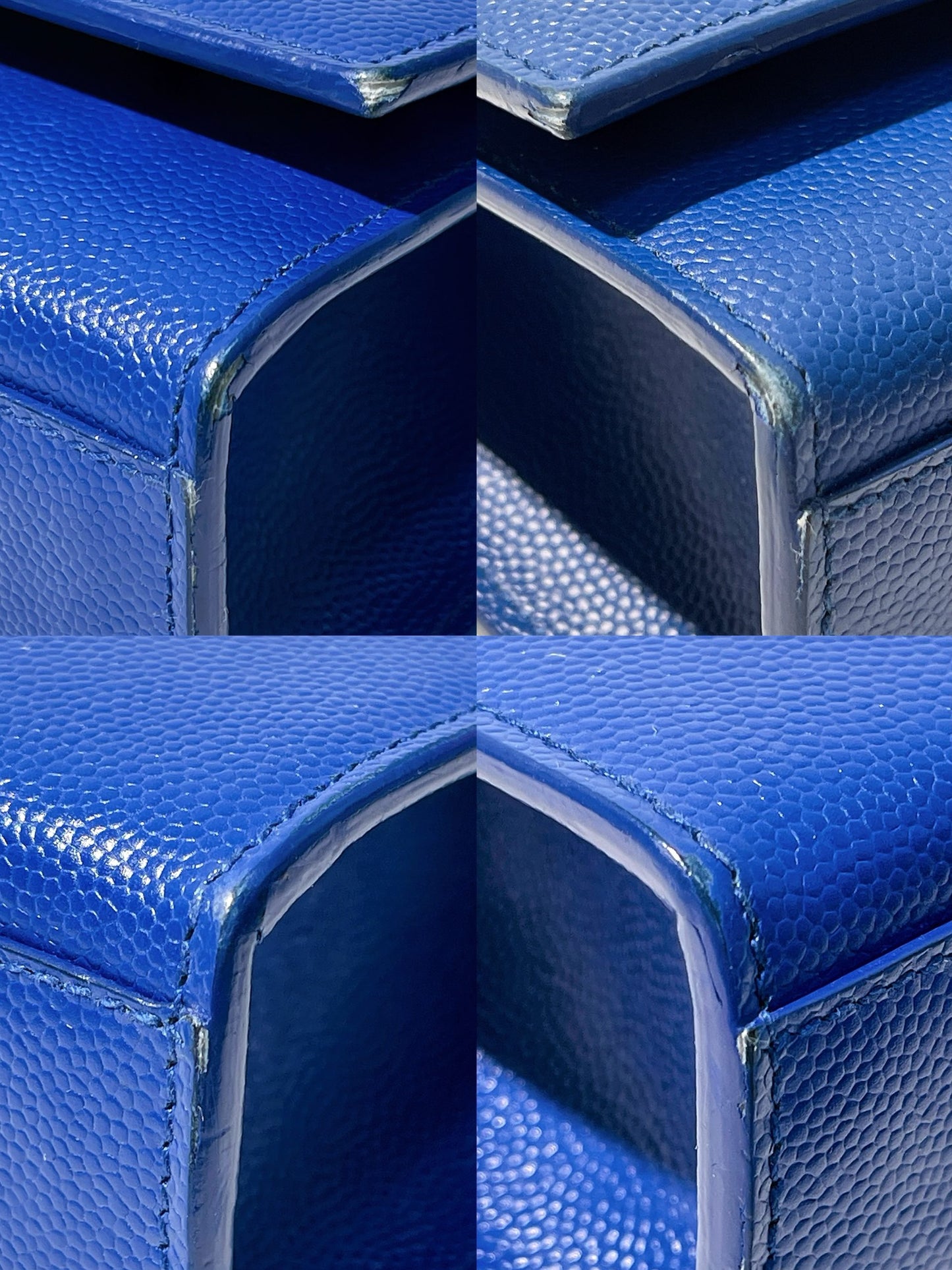 YSL ENVELOPE BAG, Blue/Gold