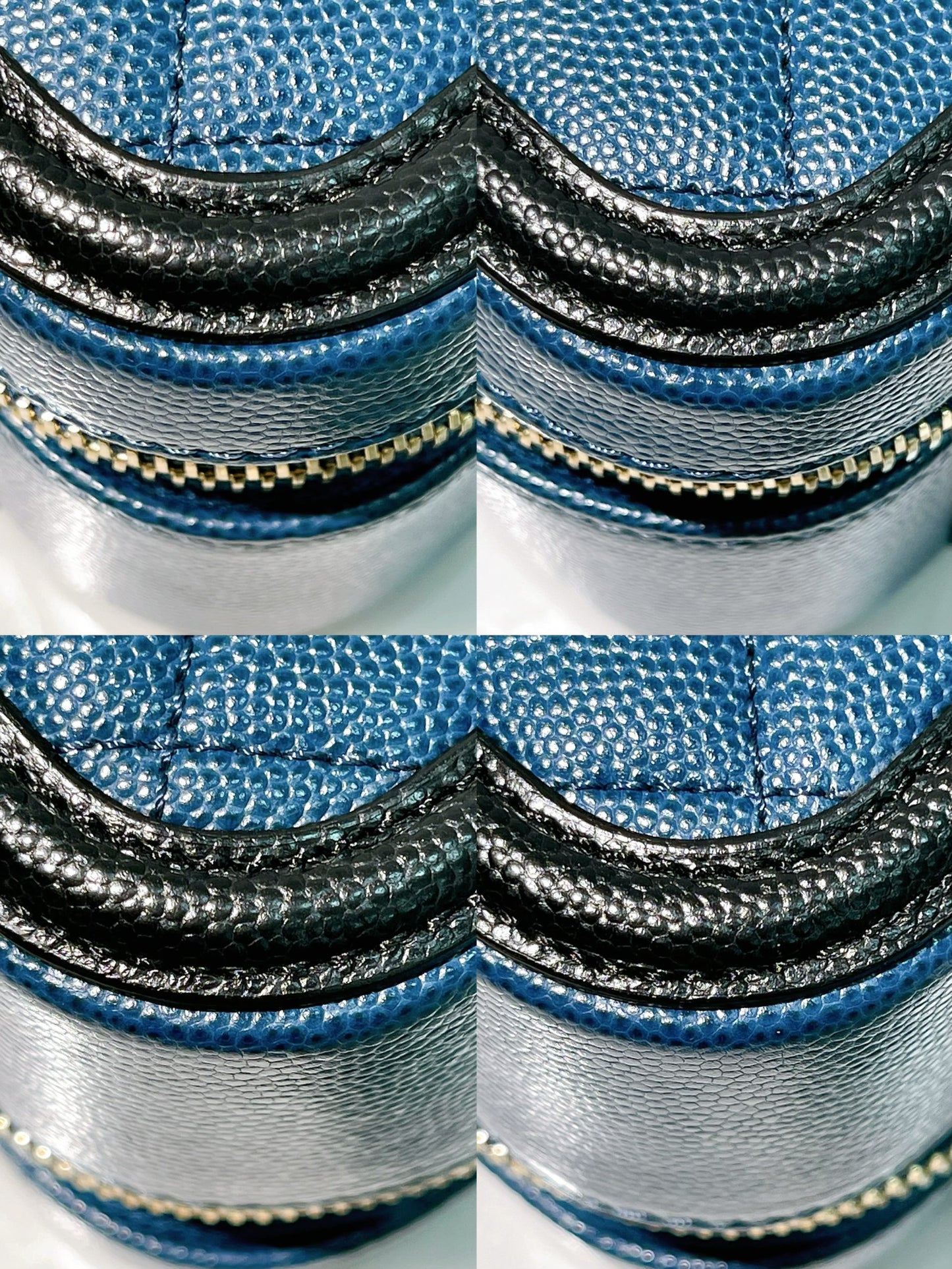 CHANEL VANITY CASE, Black/Navy/Gold