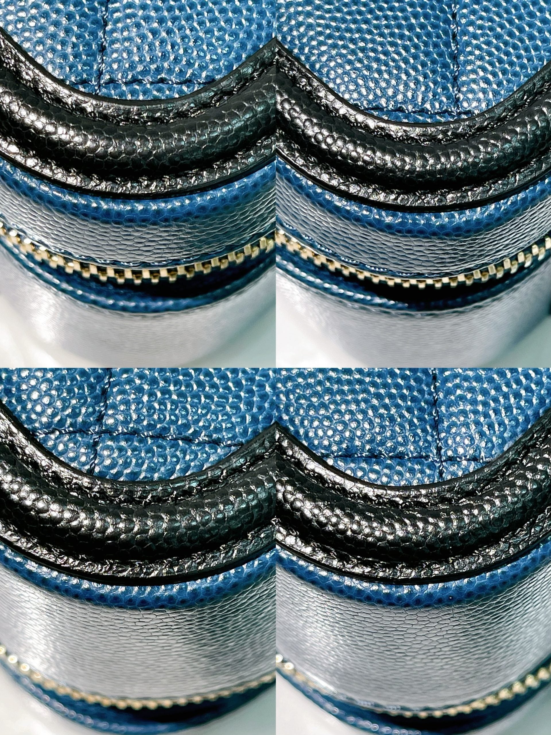 CHANEL VANITY CASE, Black/Navy/Gold