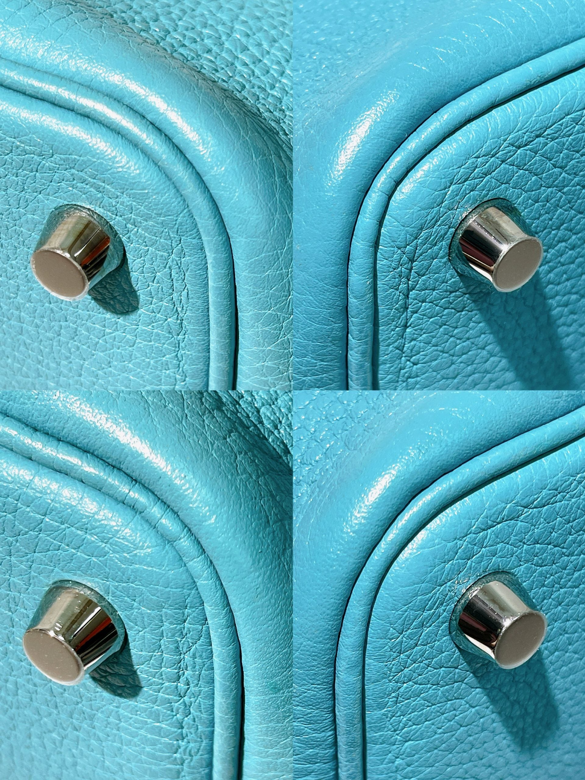 HERMES PICOTIN 18, Bleu Atoll/Silver