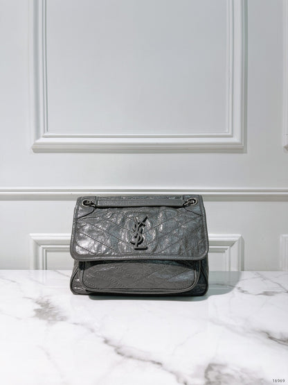YSL NIKI, Gray/Silver