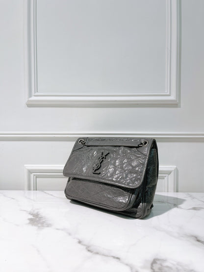 YSL NIKI, Gray/Silver