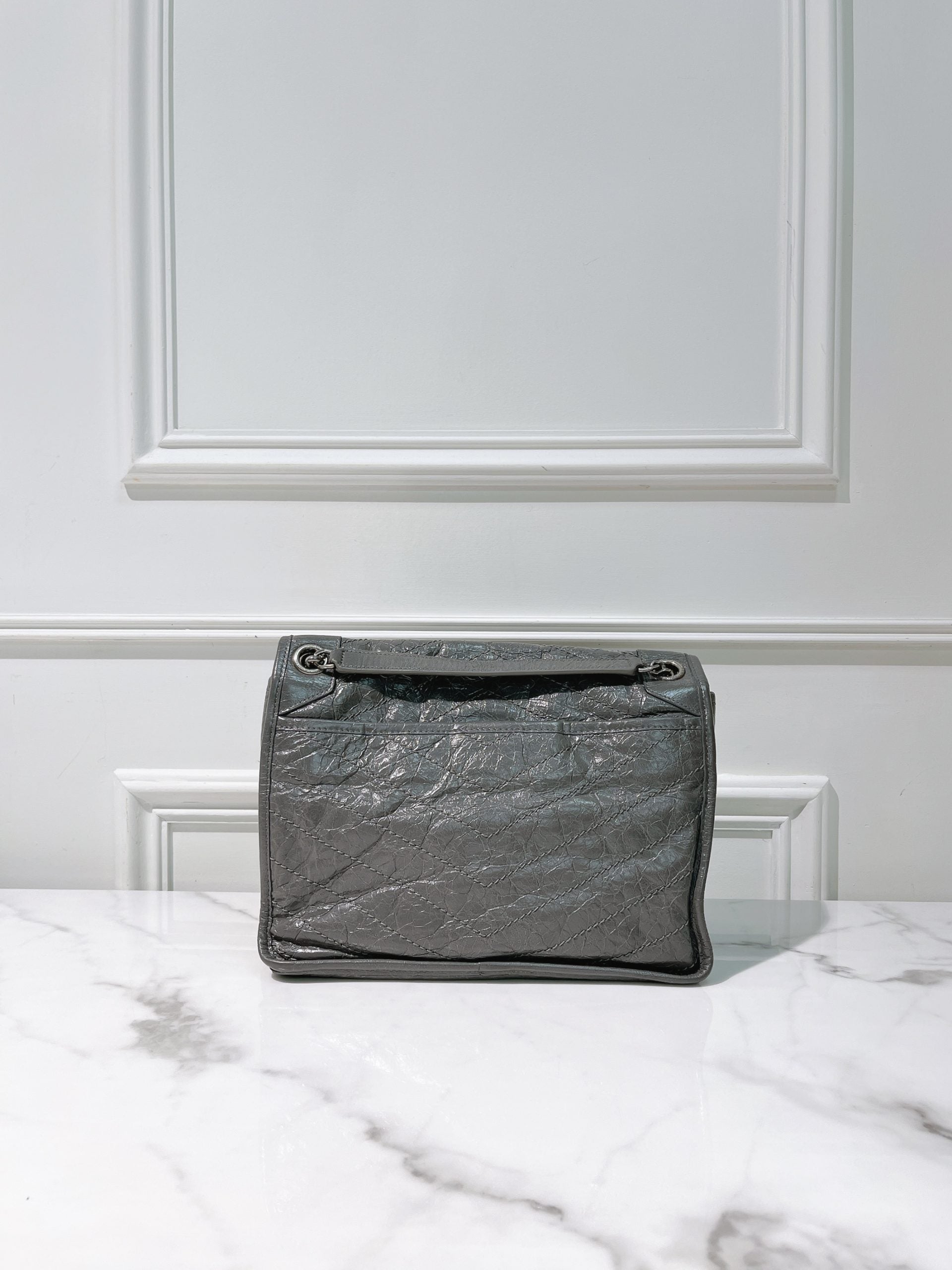 YSL NIKI, Gray/Silver