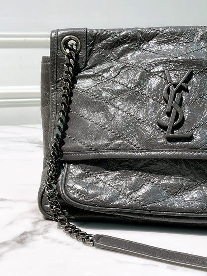 YSL NIKI, Gray/Silver