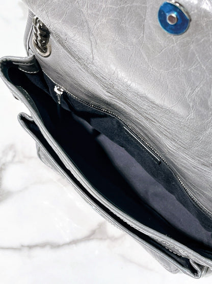 YSL NIKI, Gray/Silver