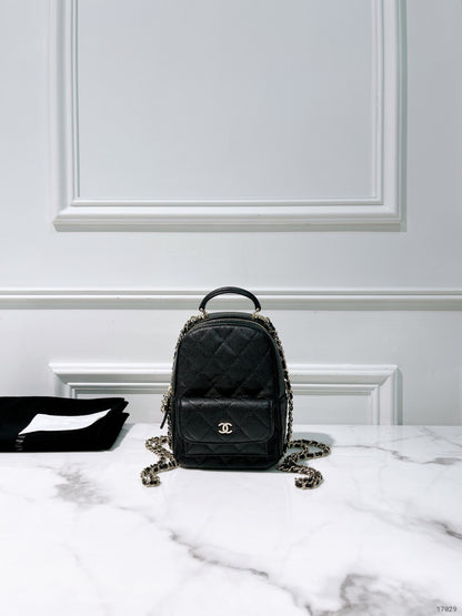 CHANEL 24C MINI BACKPACK, Black/Gold
