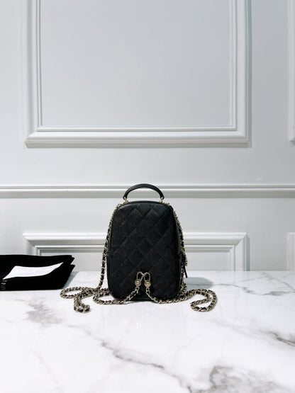 CHANEL 24C MINI BACKPACK, Black/Gold