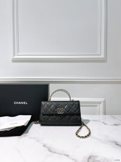 CHANEL 25S KELLY, Black/Gold