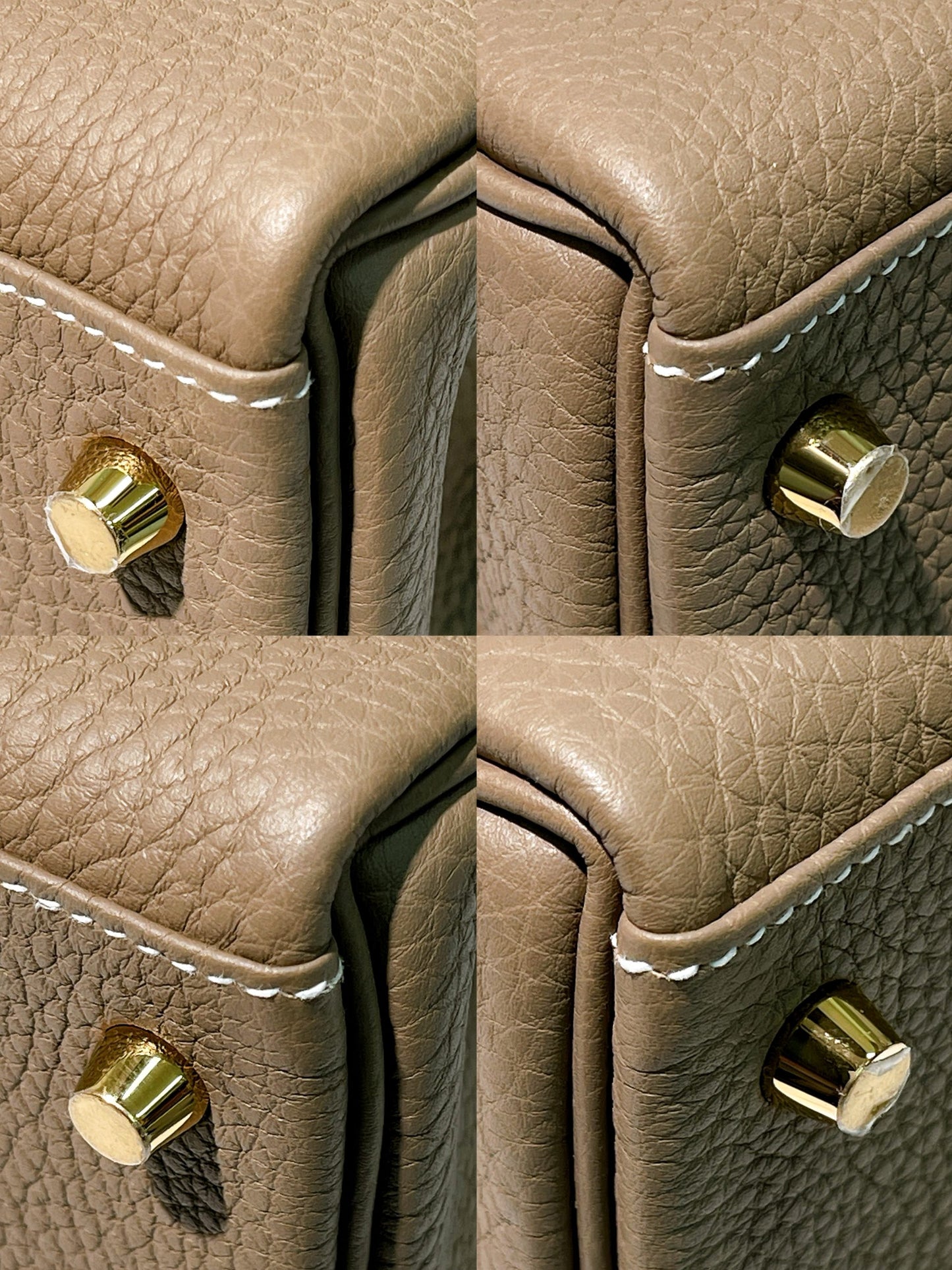 HERMES KELLY 28, Etoupe/Gold