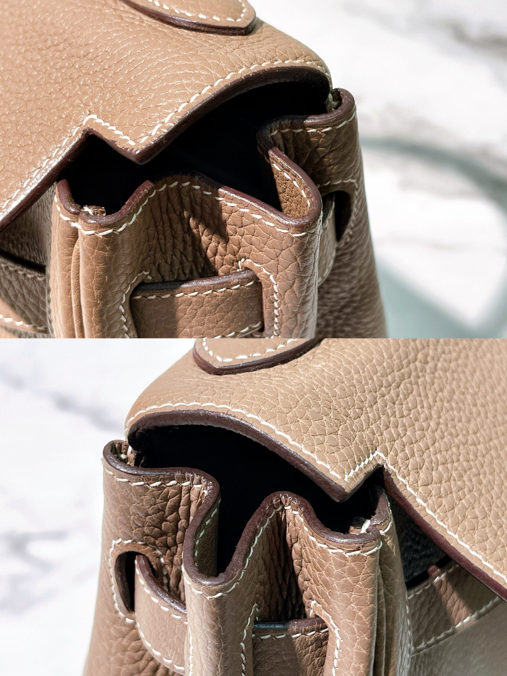 HERMES KELLY 32, Etoupe/Gold