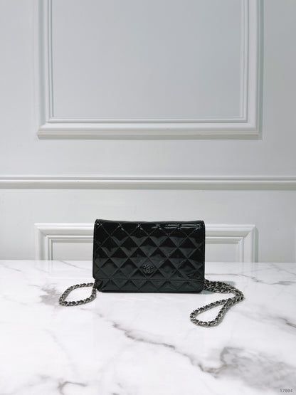 CHANEL WOC, Black/Silver