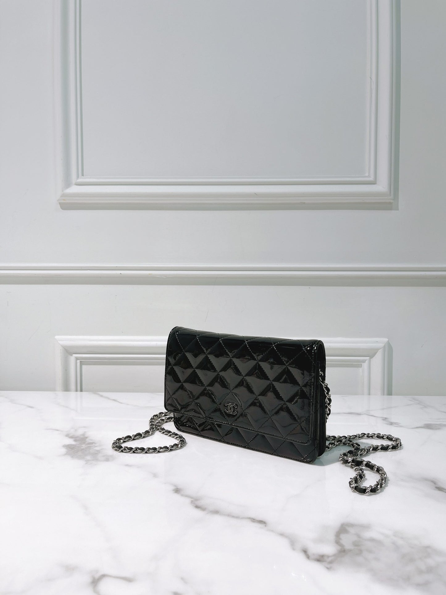 CHANEL WOC, Black/Silver