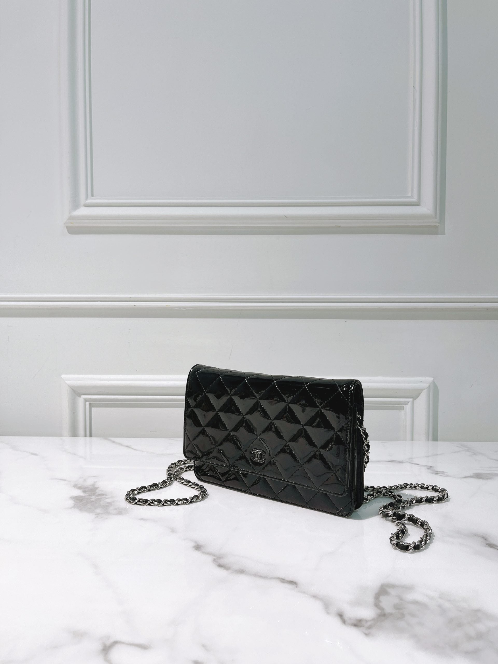 CHANEL WOC, Black/Silver