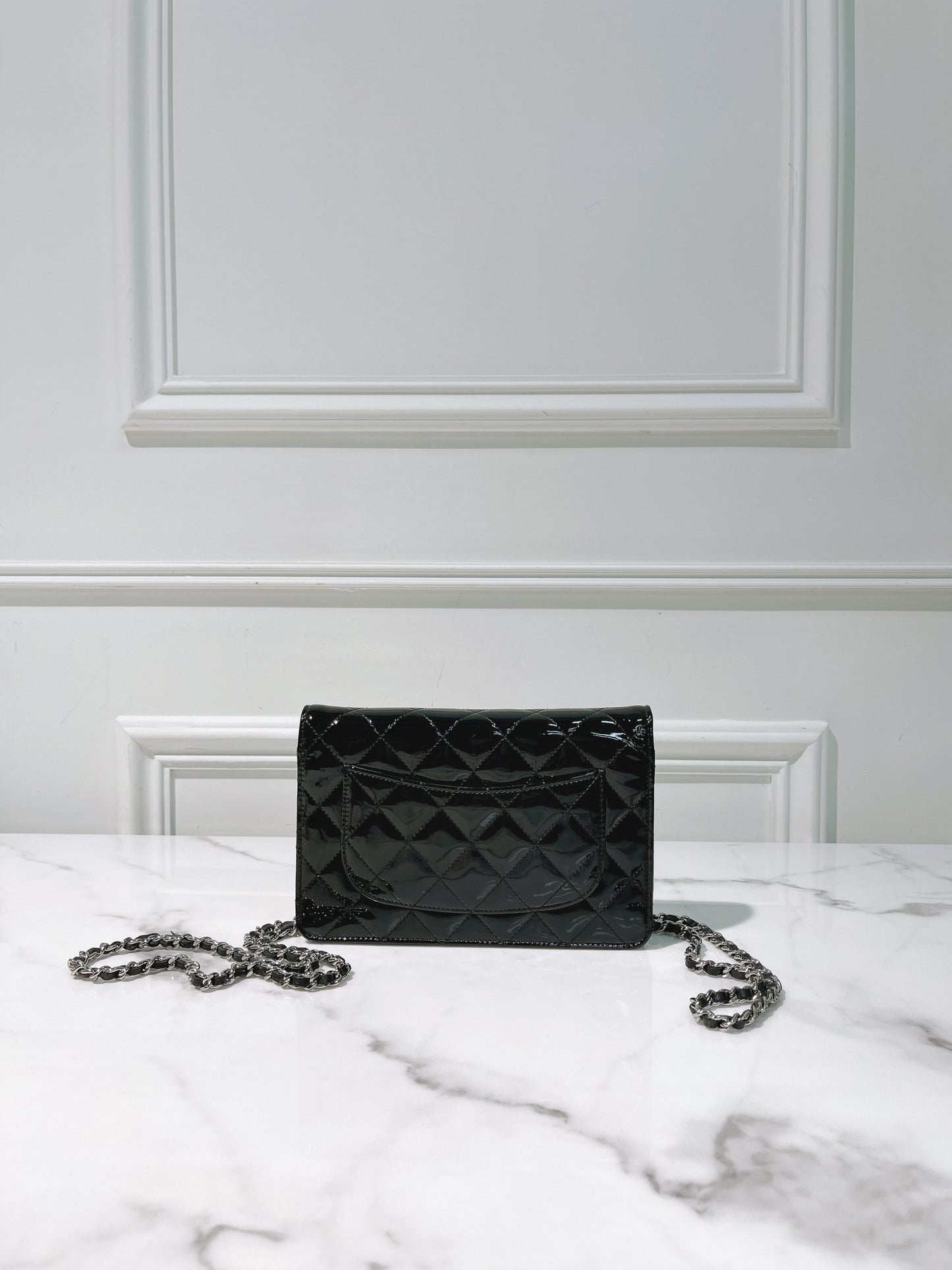 CHANEL WOC, Black/Silver