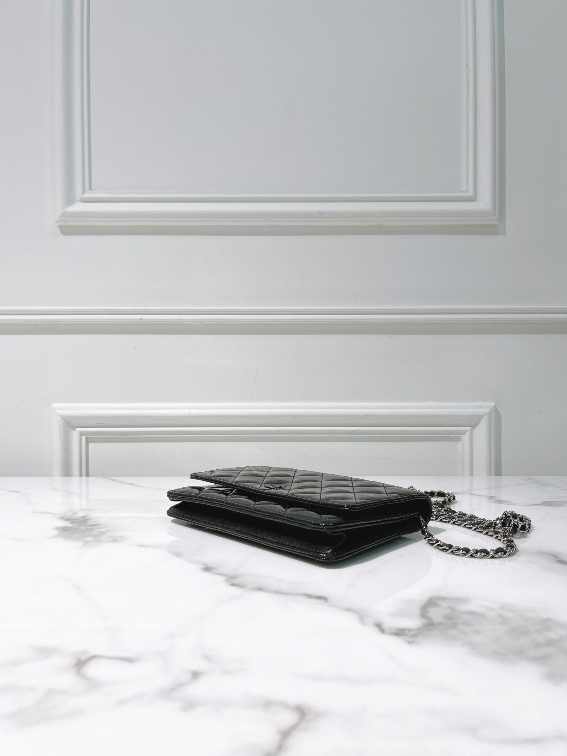 CHANEL WOC, Black/Silver