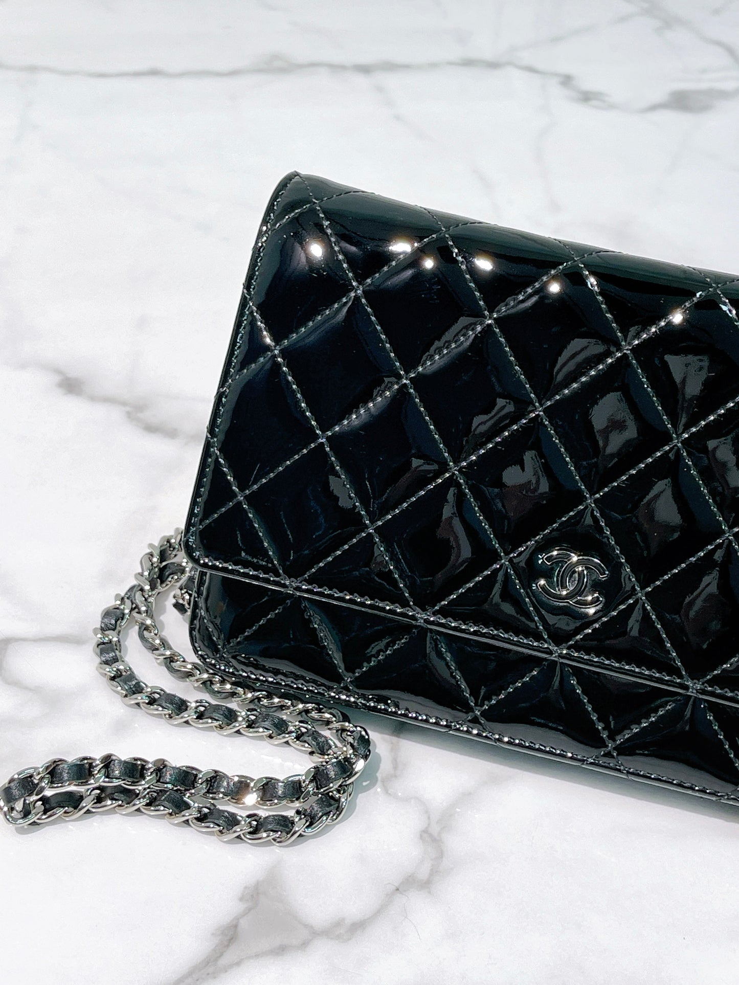 CHANEL WOC, Black/Silver