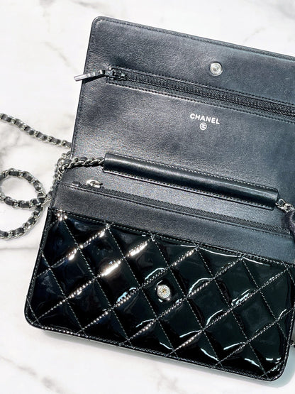 CHANEL WOC, Black/Silver