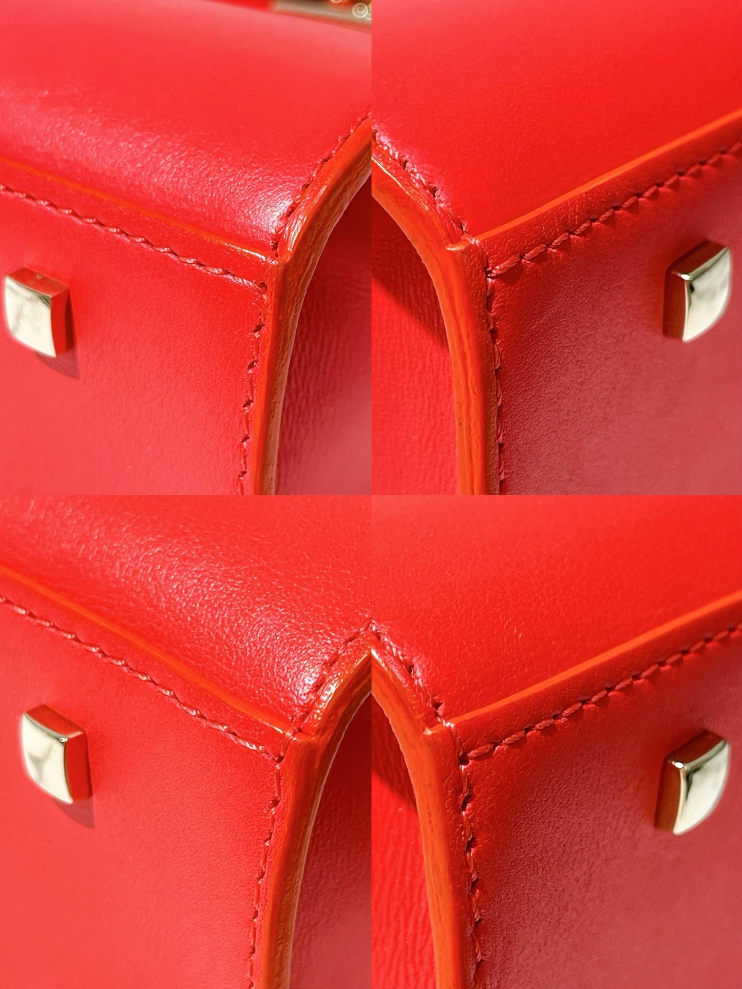 DELVAUX MINI TEMPETE, Red/Gold