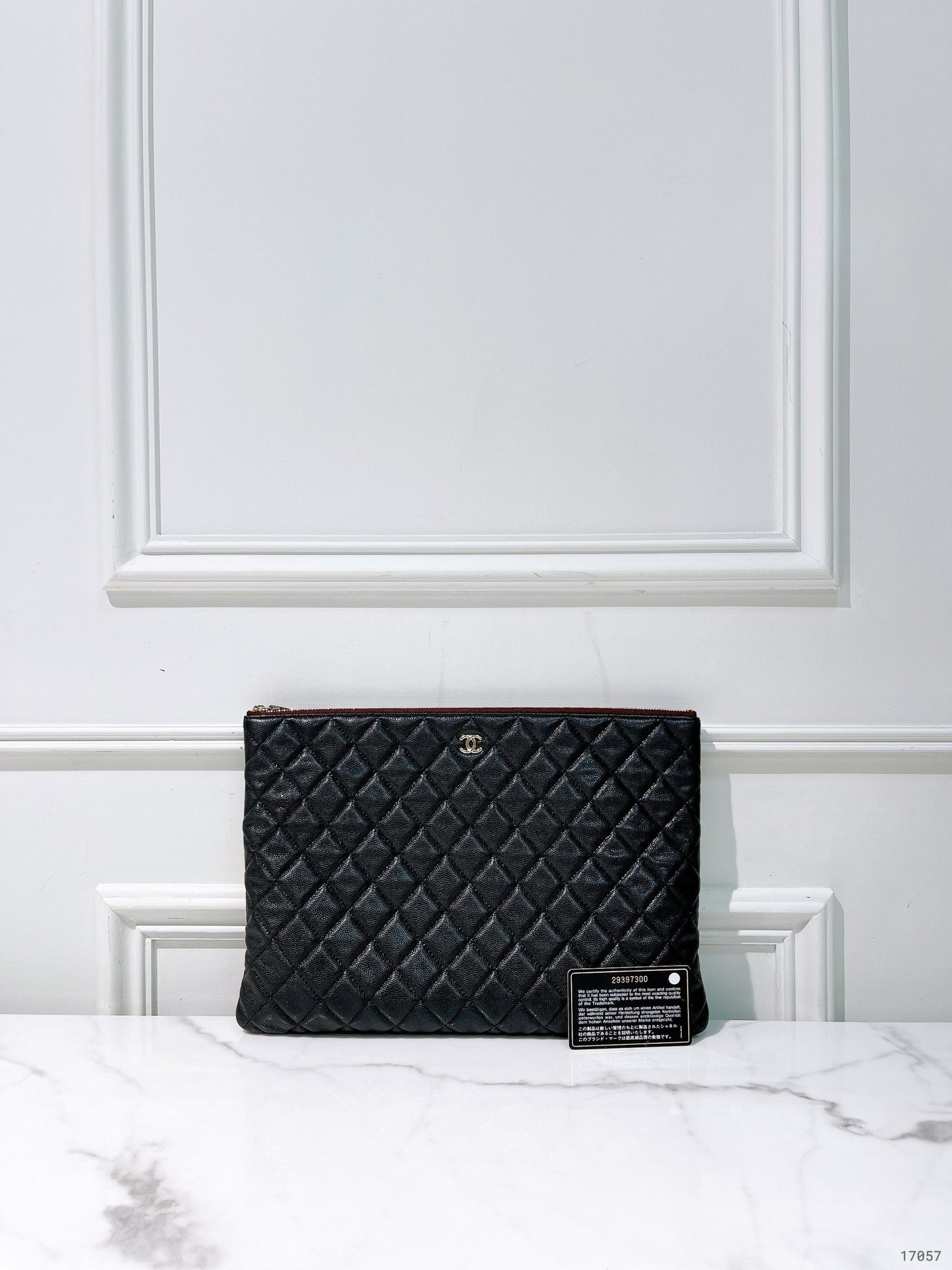 CHANEL CLASSIC POUCH, Black/Gold