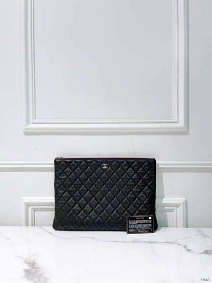 CHANEL CLASSIC POUCH, Black/Gold