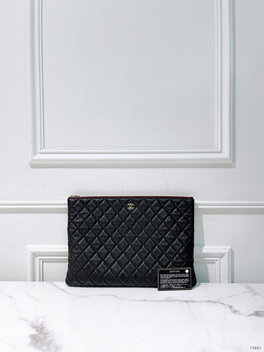 CHANEL CLASSIC POUCH, Black/Gold