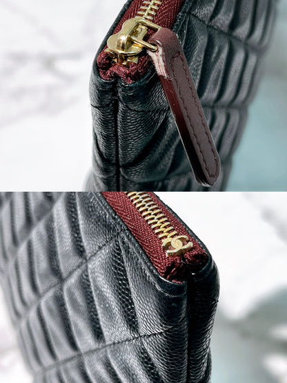 CHANEL CLASSIC POUCH, Black/Gold