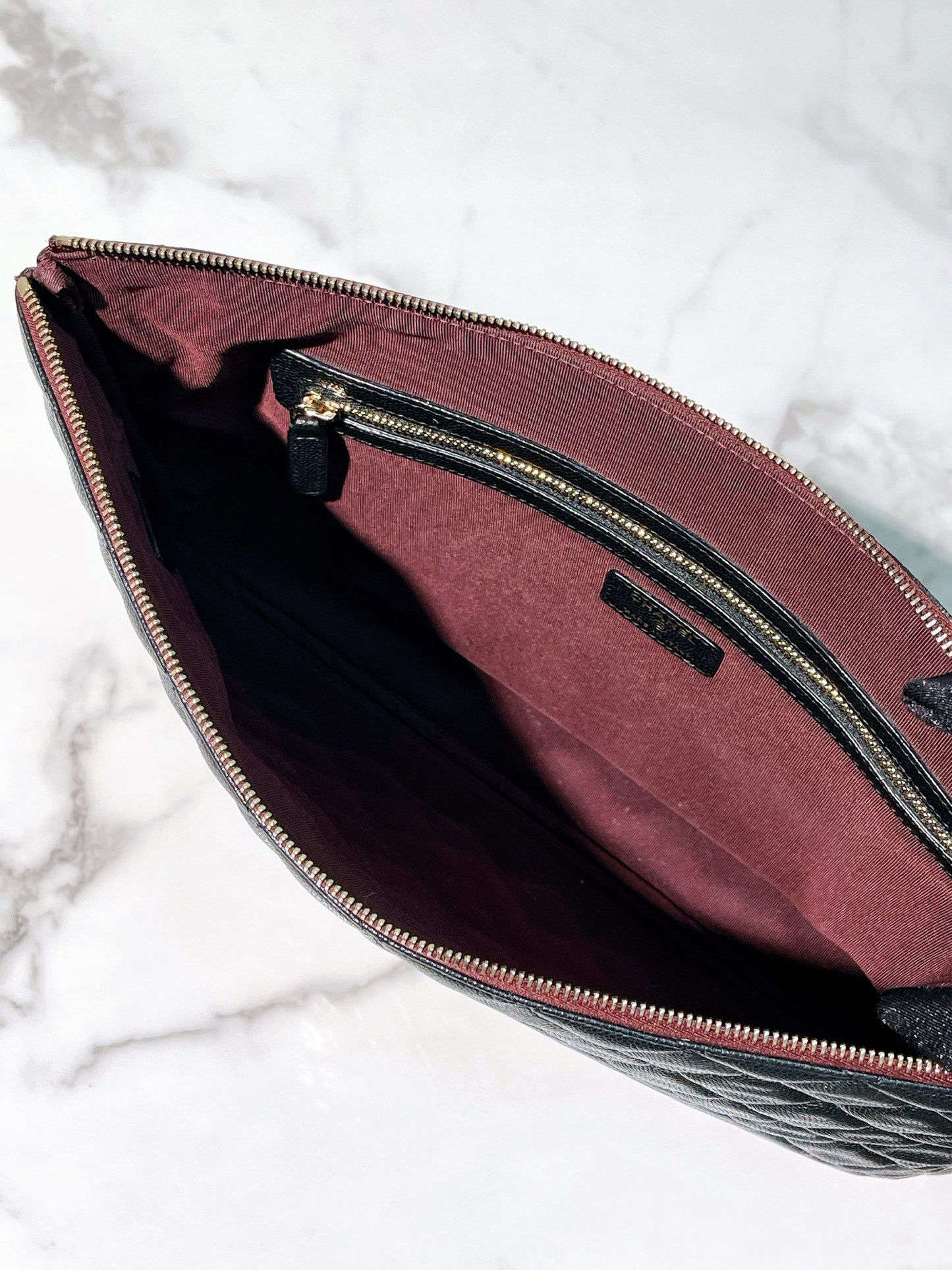 CHANEL CLASSIC POUCH, Black/Gold