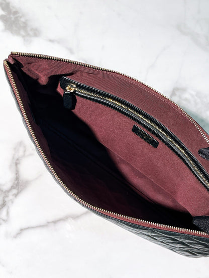 CHANEL CLASSIC POUCH, Black/Gold