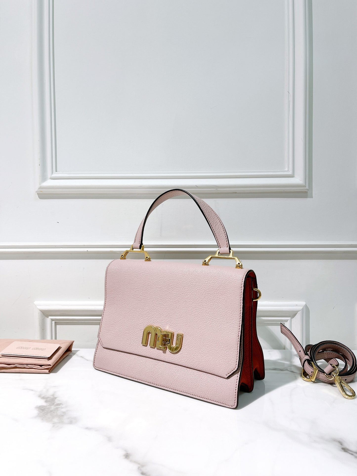 MIUMIU SHOULDER BAG, Pink/Gold