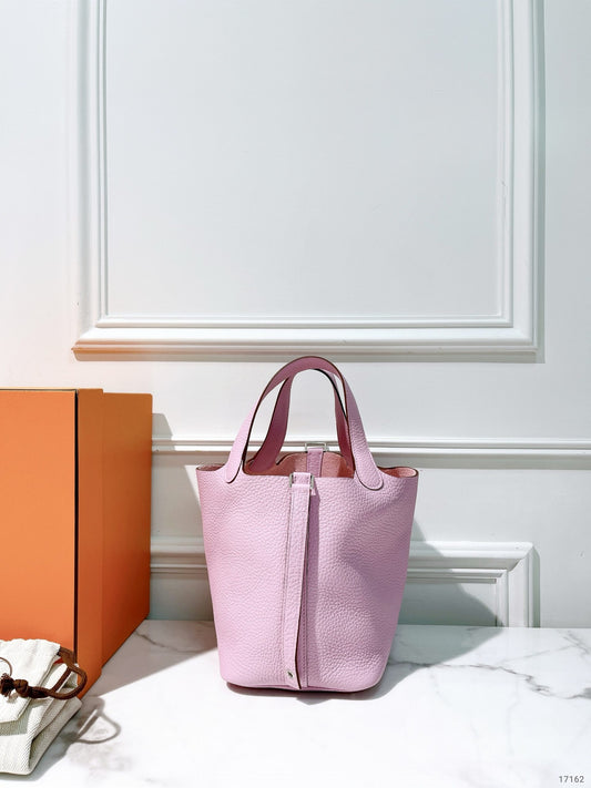 HERMES PICOTIN 18, Mauve Sylvestre/Silver