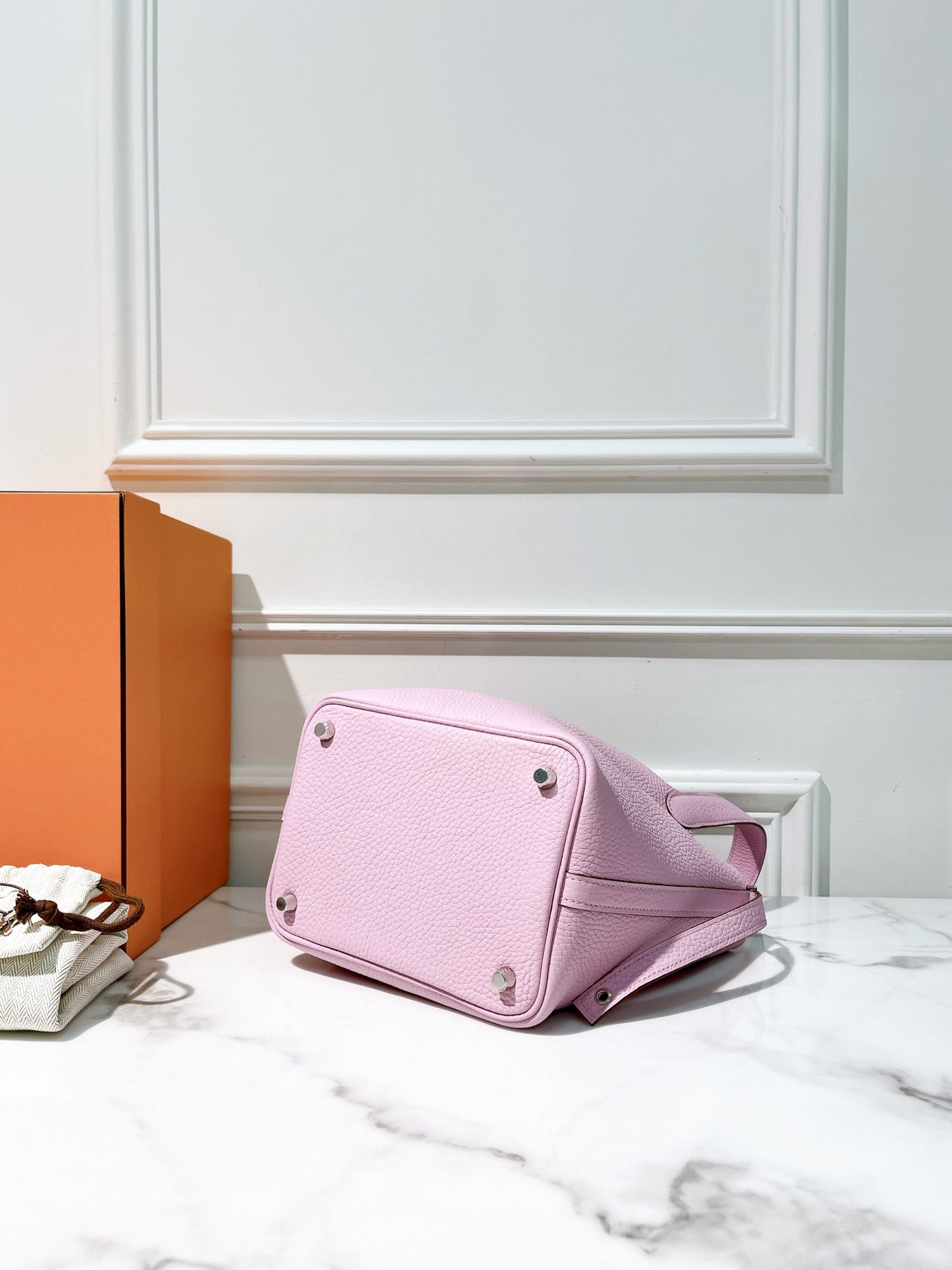 HERMES PICOTIN 18, Mauve Sylvestre/Silver