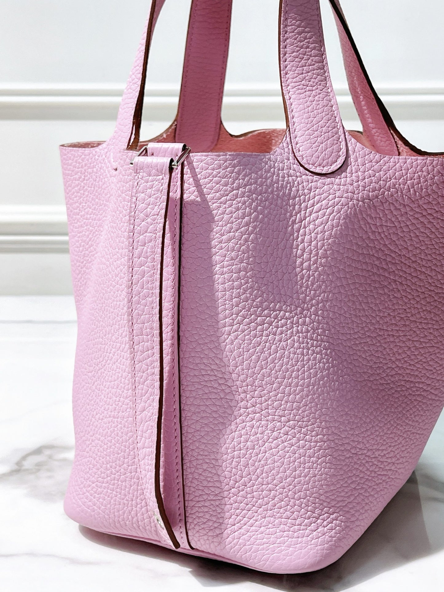 HERMES PICOTIN 18, Mauve Sylvestre/Silver