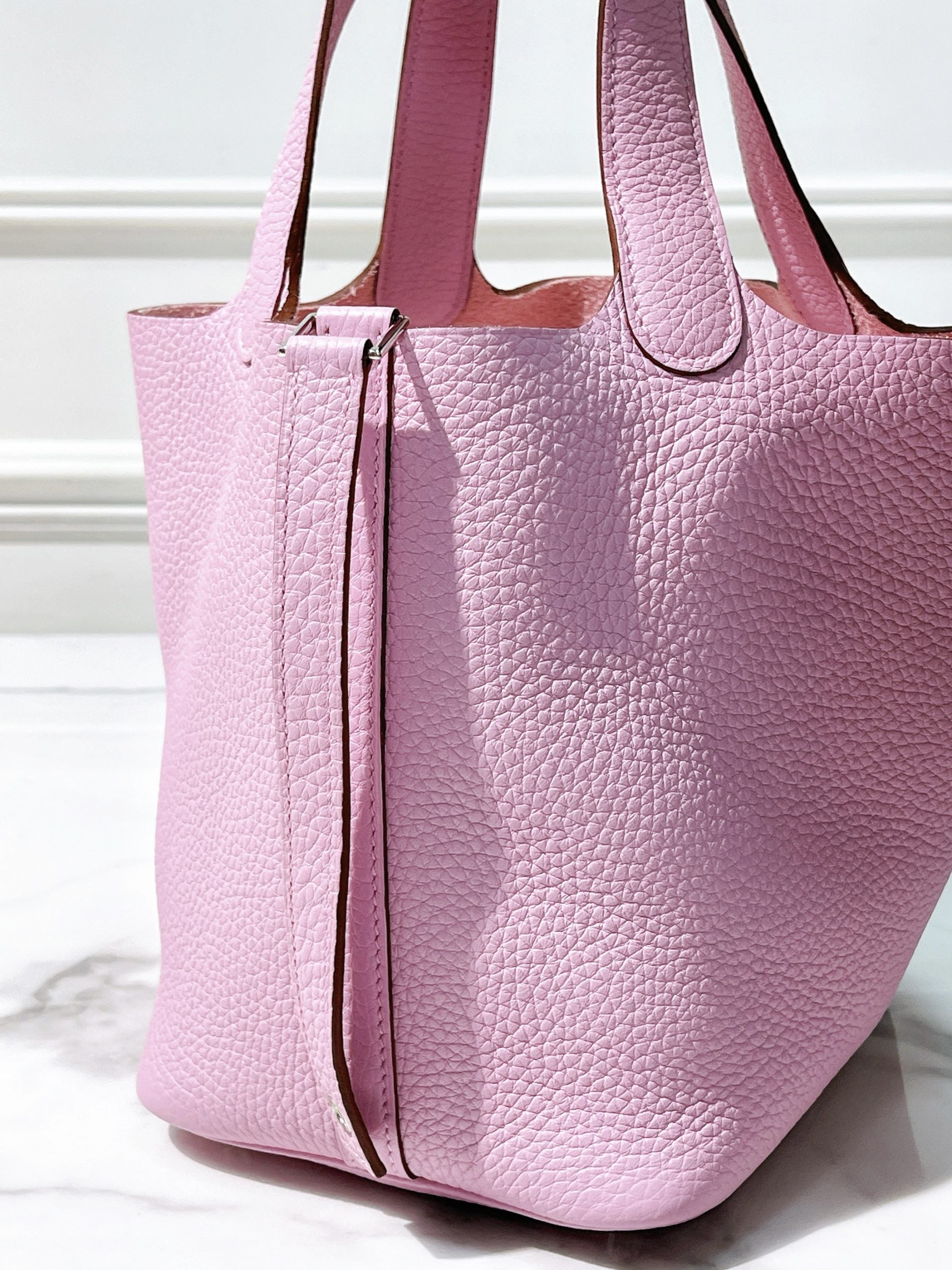 HERMES PICOTIN 18, Mauve Sylvestre/Silver