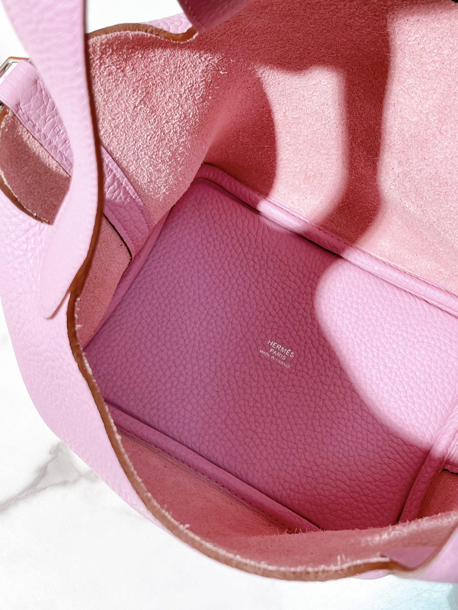 HERMES PICOTIN 18, Mauve Sylvestre/Silver