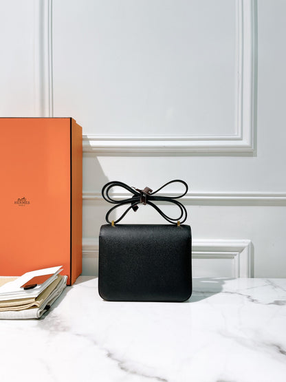 HERMES CONSTANCE MINI, Noir/Gold