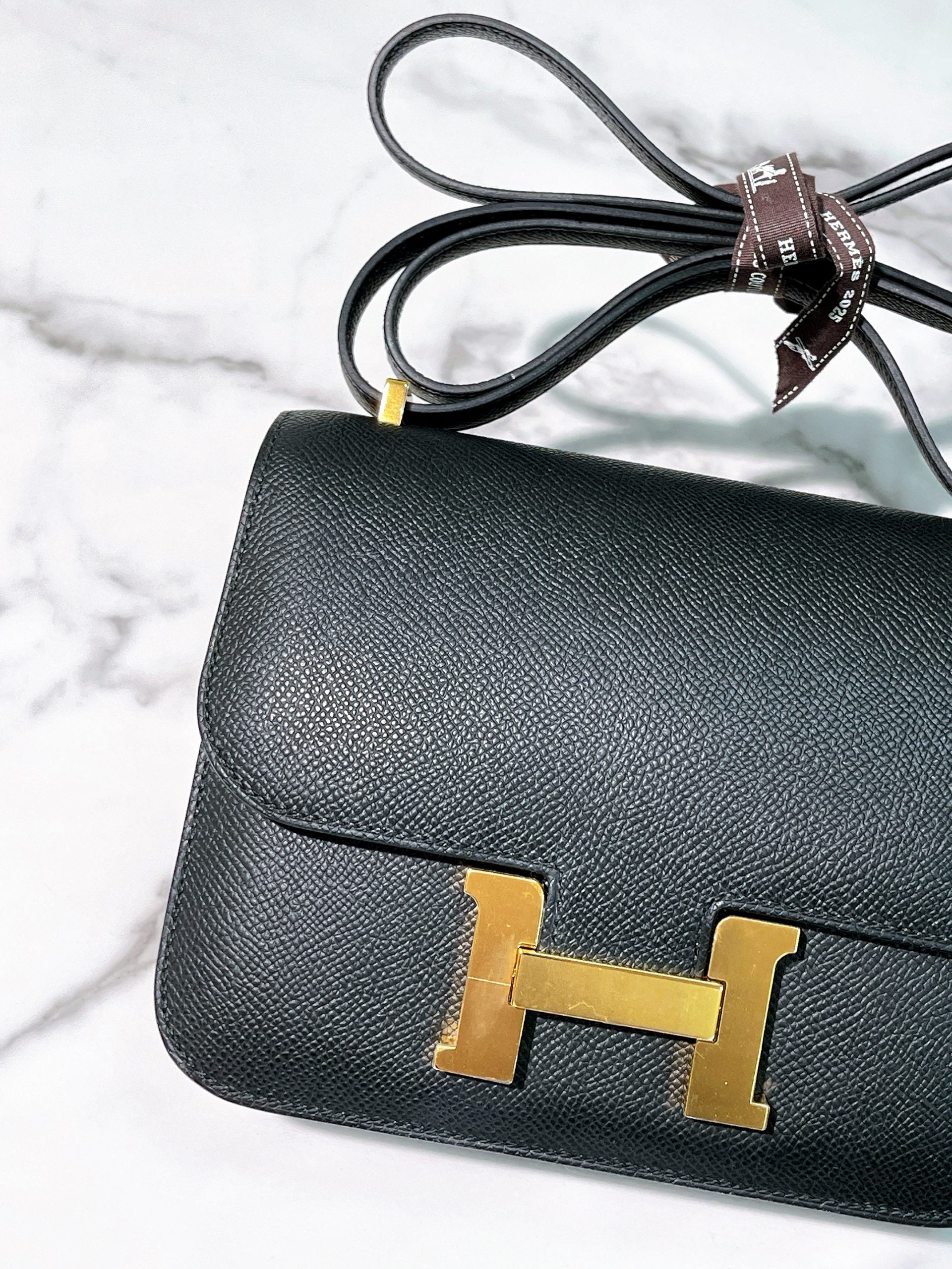 HERMES CONSTANCE MINI, Noir/Gold