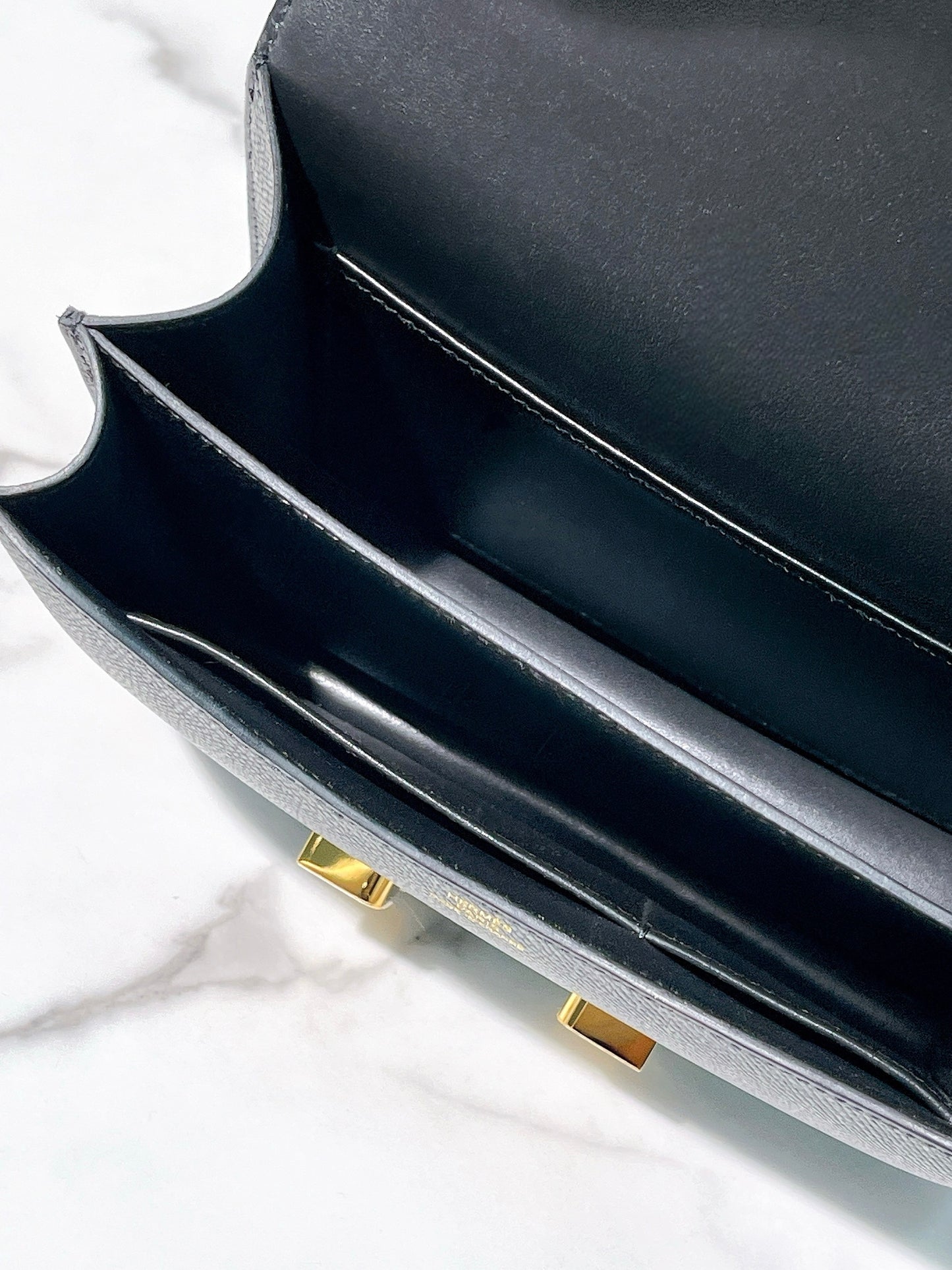 HERMES CONSTANCE MINI, Noir/Gold