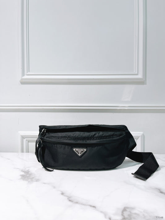 PRADA WAIST BAG, Black/Silver