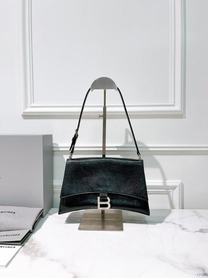 BALENCIAGA CRUSH SMALL, Black/Silver