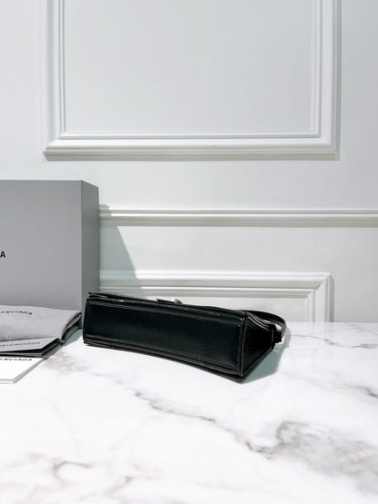 BALENCIAGA CRUSH SMALL, Black/Silver